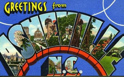 Greetings from Asheville, NC Postcard